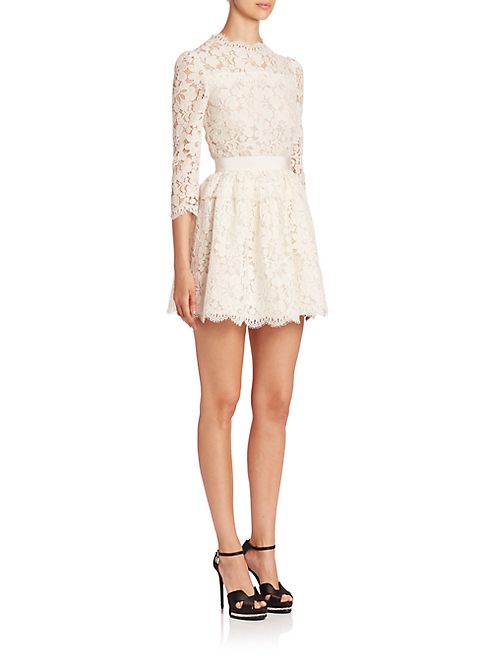 Alexander McQueen - Lace Peplum Dress