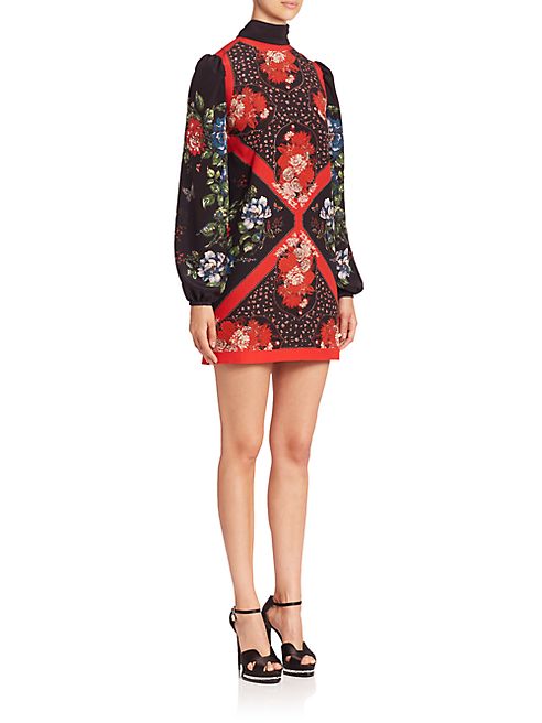 Alexander McQueen - Silk Floral-Print Tunic Dress