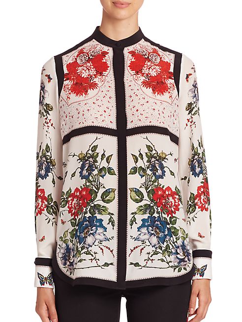 Alexander McQueen - Silk Crepe De Chine Floral-Print Blouse