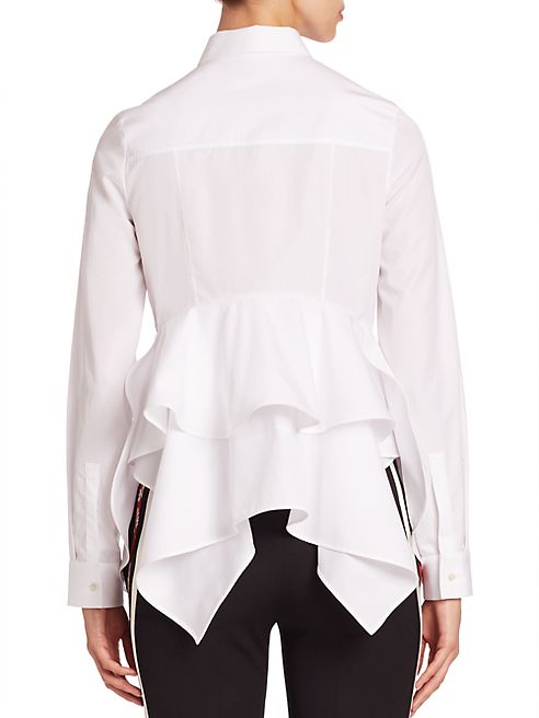 Alexander McQueen - Cotton Peplum Shirt