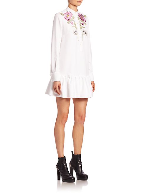 Alexander McQueen - Cotton Embroidered Tunic Dress