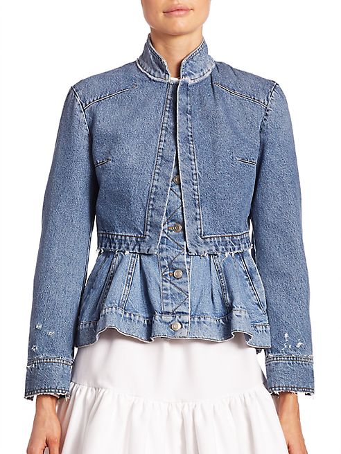 Alexander McQueen - Peplum Denim Jacket