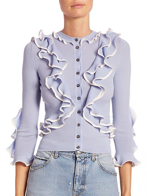 Alexander McQueen - Wool Ruffle Cardigan