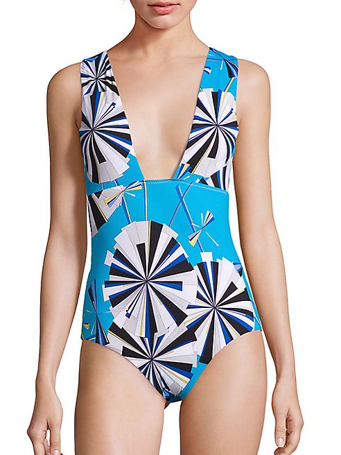 Emilio Pucci - One-Piece Parasol Print Swimsuit