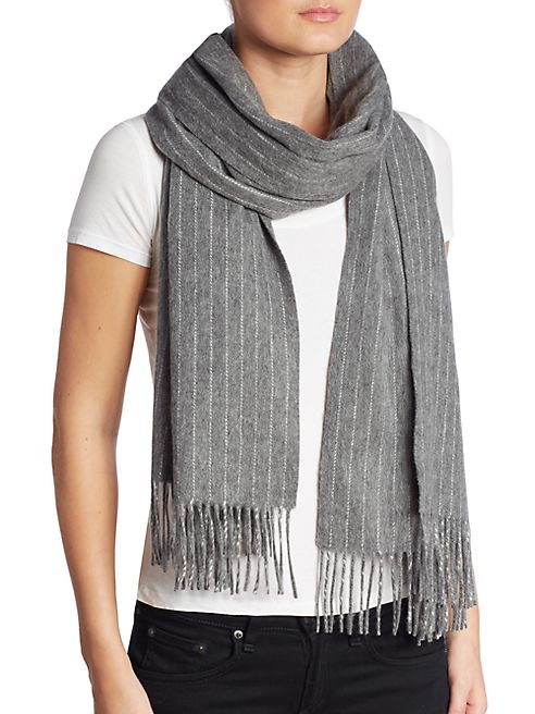 Rag & Bone - Brushed Pinstripe Wool-Felt Scarf