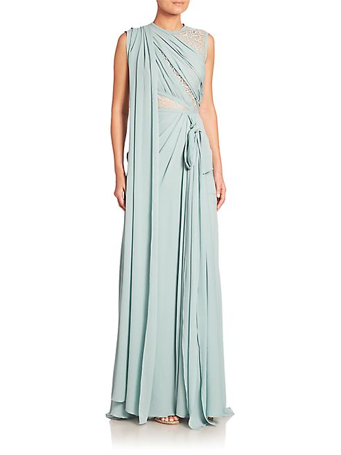 ELIE SAAB - Draped Matcha Gown