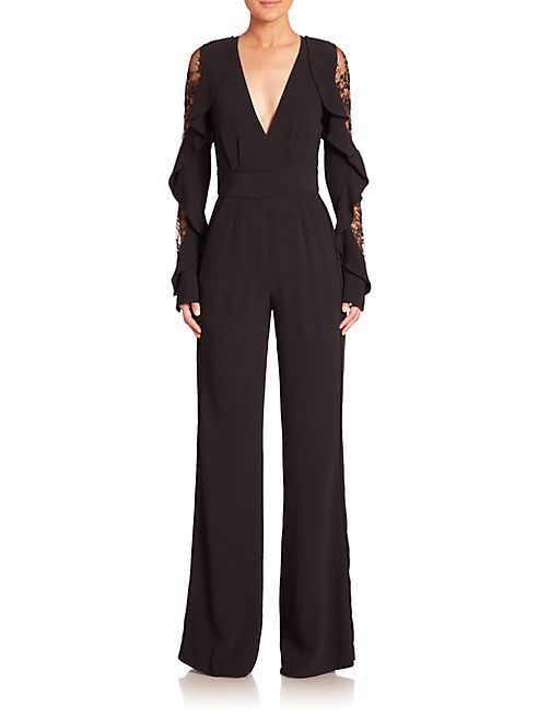 ELIE SAAB - Ruffled Lace Jumpsuit