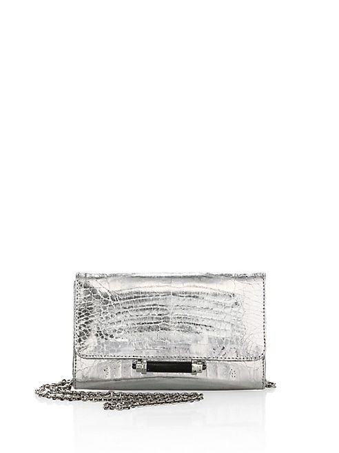 Judith Leiber - Mini Sloane Metallic Crocodile Clutch