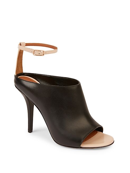 Givenchy - Leather Ankle-Strap Mules