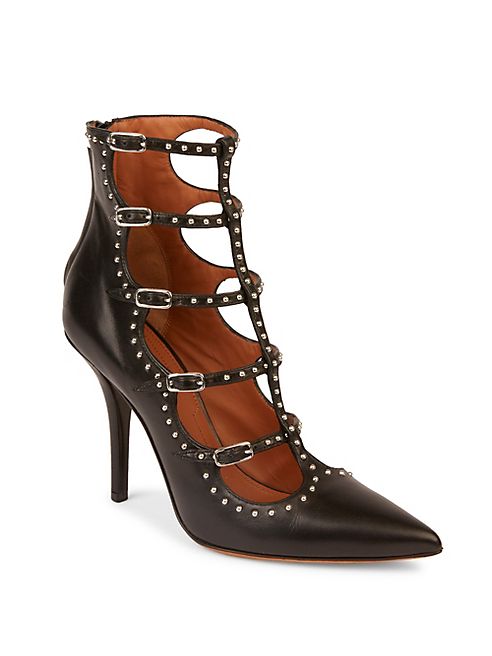 Givenchy - Elegant Studded Leather Point Toe Pumps