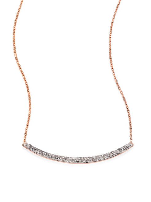 Monica Vinader - Skinny Curve Diamond Necklace