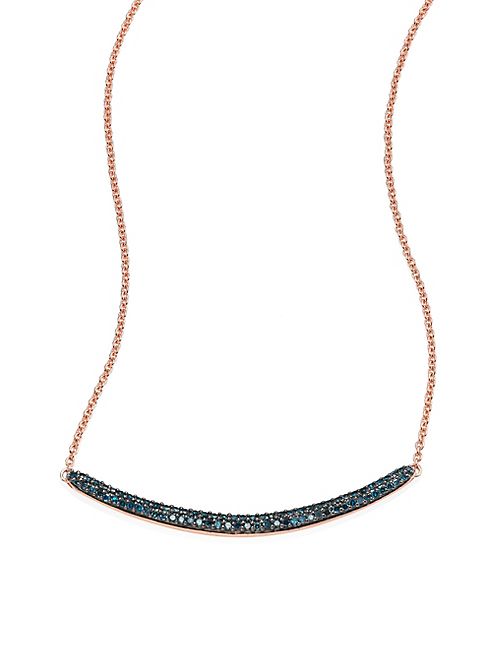 Monica Vinader - Skinny Curve Diamond Necklace