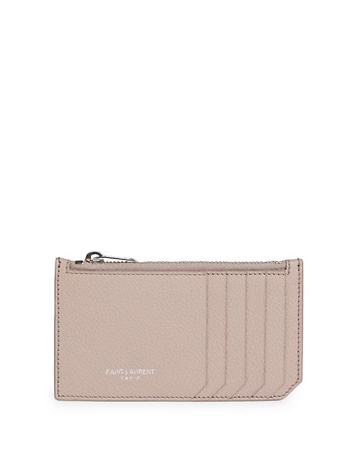 Saint Laurent - Fragments Leather Zip Card Case