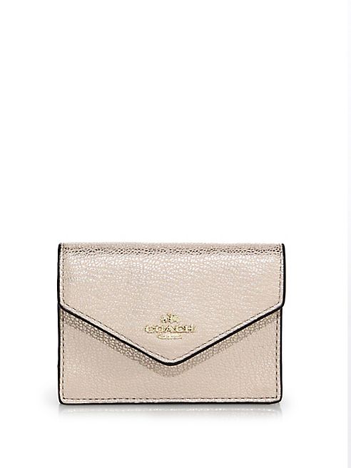 COACH - Textured Leather Envelope Wallet