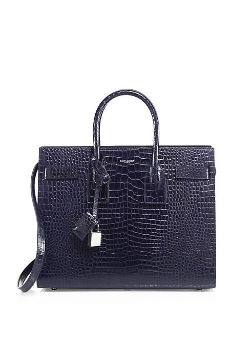 Saint Laurent - Small Sac De Jour Croc-Embossed Leather Tote