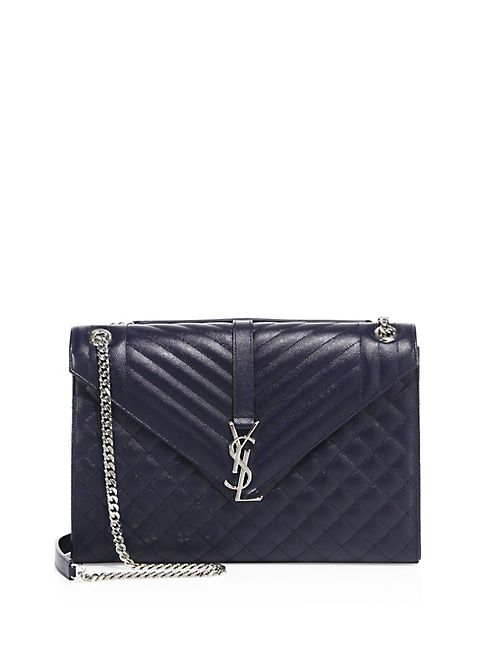 Saint Laurent - Large Monogram Tri-Quilted Leather Shoulder Bag