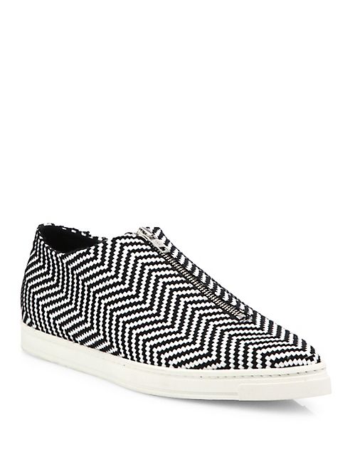 Stella McCartney - Sligo Zigzag Zip-Front Sneakers