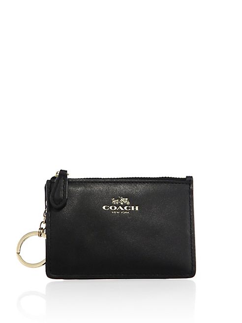 COACH - Mini Skinny Leather ID Wallet Keychain