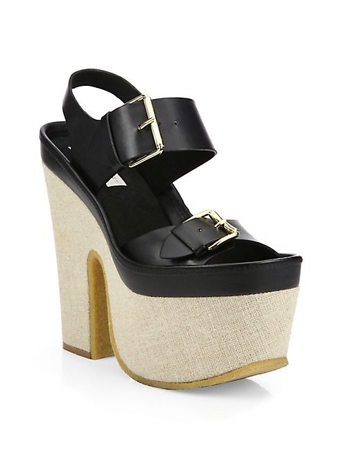 Stella McCartney - Buckle Faux-Leather Sandals