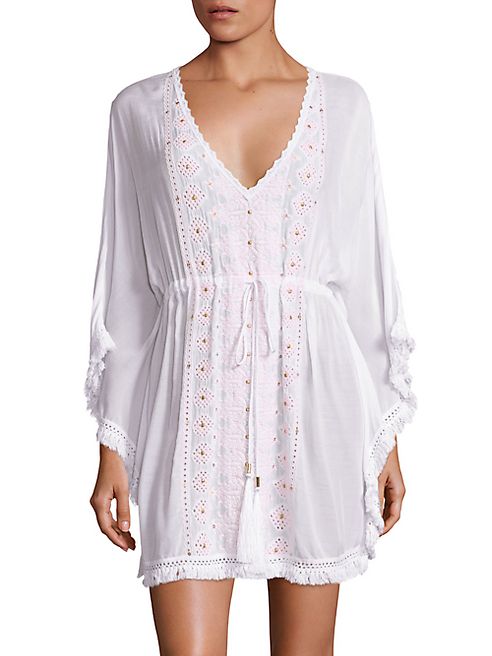 Melissa Odabash - Embroidered Tasseled Caftan