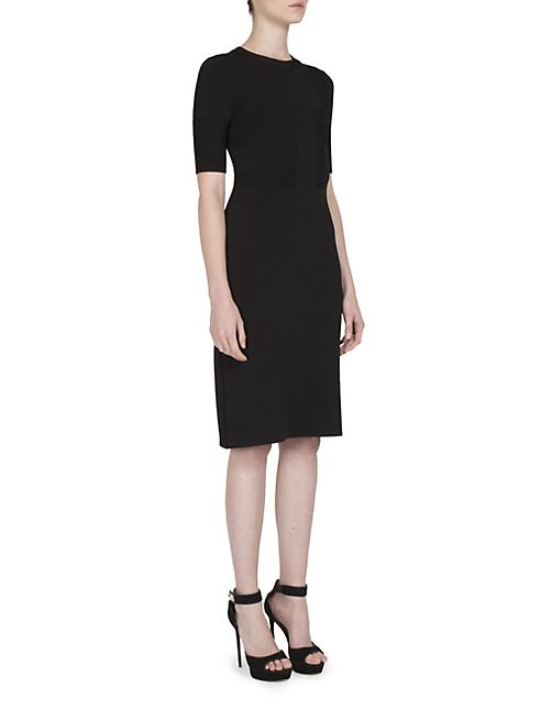 Givenchy - Crewneck Bustier Knit Dress