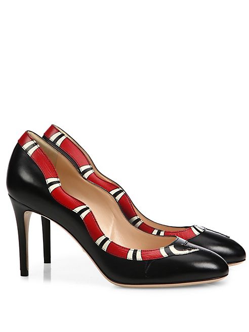 Gucci - Yoko Snake Leather Pumps