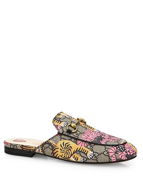 Gucci - Princetown Tiger Flat Mules