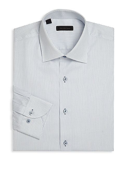 Saks Fifth Avenue Collection - Dotted Line Regular-Fit Shirt