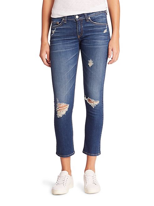 rag & bone/JEAN - Distressed Ankle Jeans