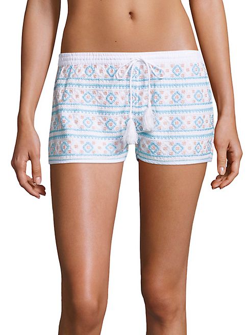 Melissa Odabash - Multi-Tone Embroidered Shorts