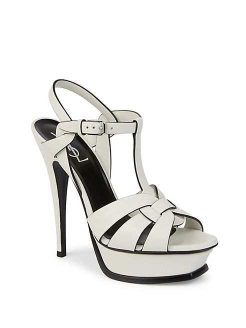 Saint Laurent - Tribute Leather Platform Sandals