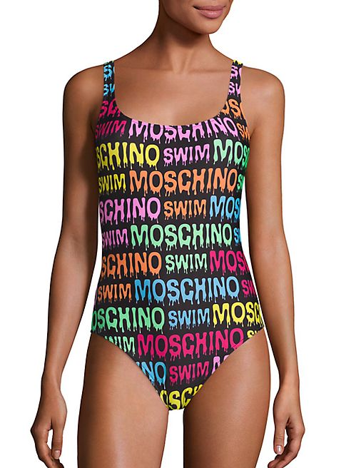 Moschino - Logo Printed Swimsuit