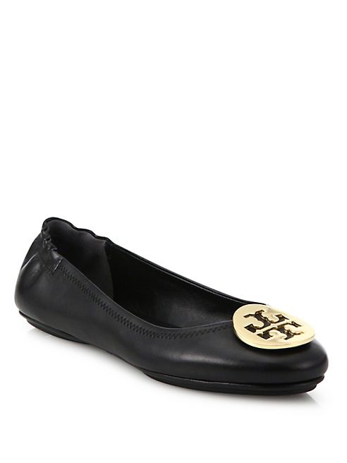 Tory Burch - Minnie Travel Leather Ballet Flats