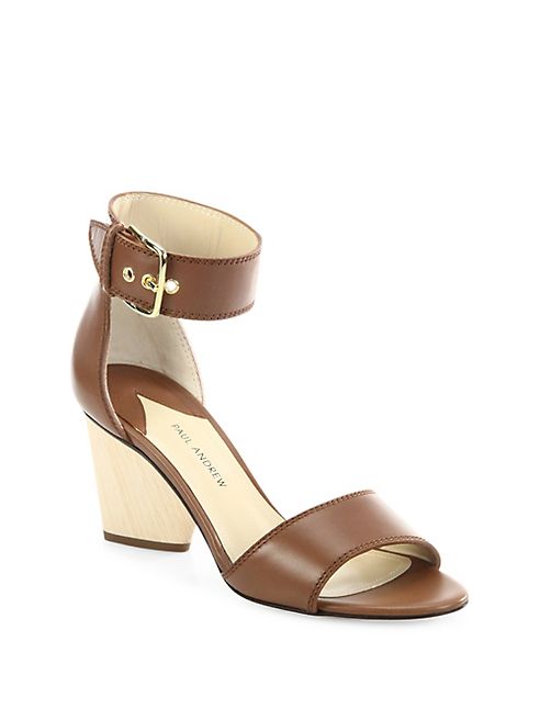 Paul Andrew - Tindra 75 Leather Ankle-Strap Sandals