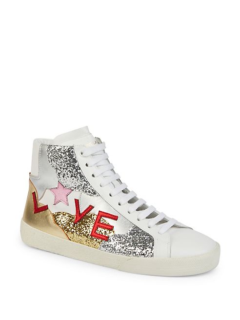 Saint Laurent - Court Classic Love High-Top Sneakers