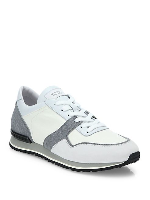 Tod's - Denim Leather Trainer Sneakers