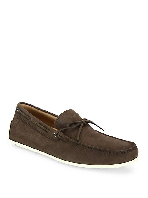 Tod's - Pebbled Nubuck Leather Loafers