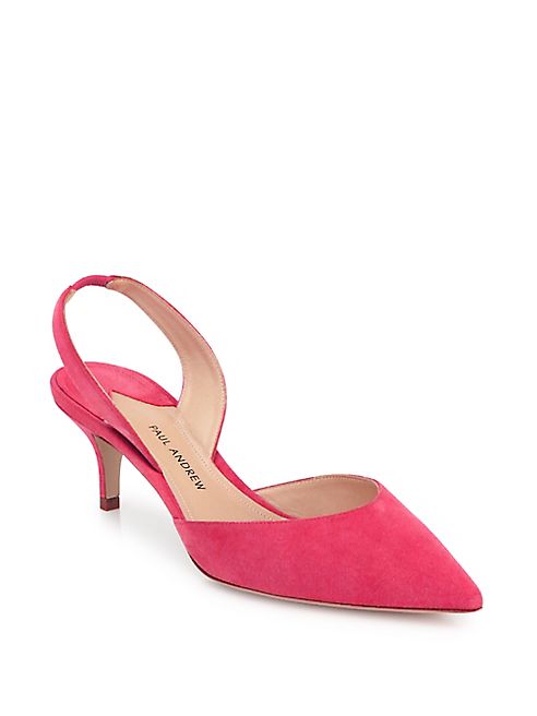 Paul Andrew - Rhea Suede Slingback Pumps