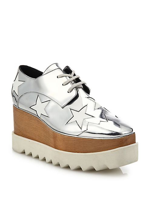 Stella McCartney - Elyse Metallic Star Platform Oxfords