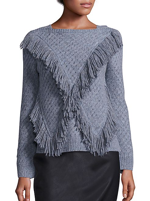 Rebecca Taylor - Fringed Wool Blend Pullover