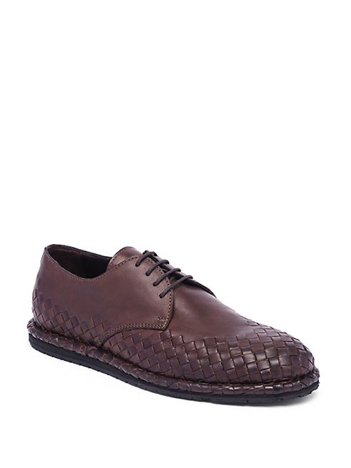 Bottega Veneta - Intrecciato Leather Lace-Up Shoes