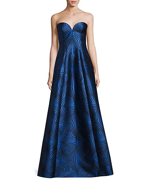 Alberta Ferretti - Sweetheart Neck Gown