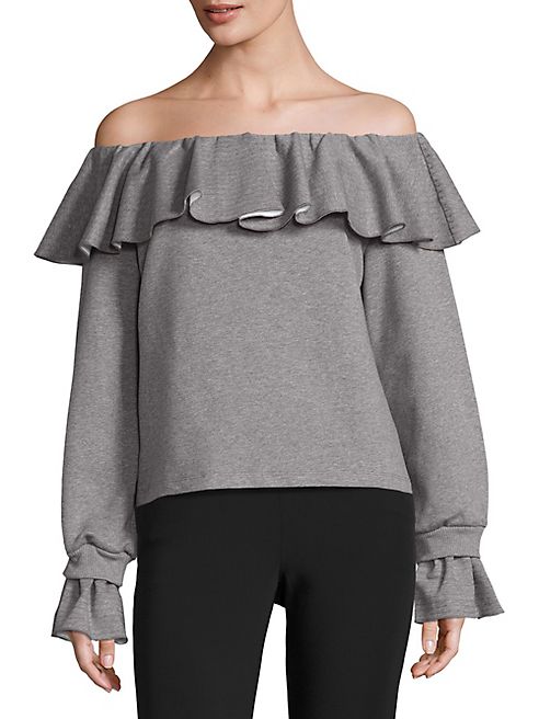 Opening Ceremony - Gigi Off-the-Shoulder Flounce Sweater