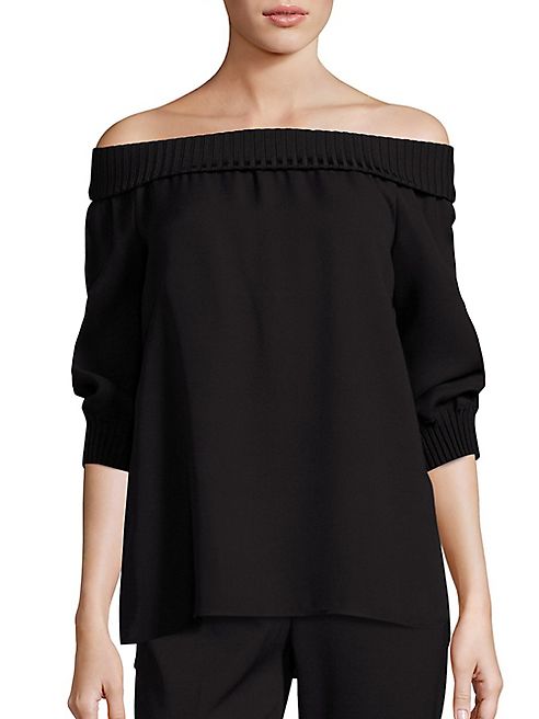 Lafayette 148 New York - Marlo Silk Off-The-Shoulder Blouse