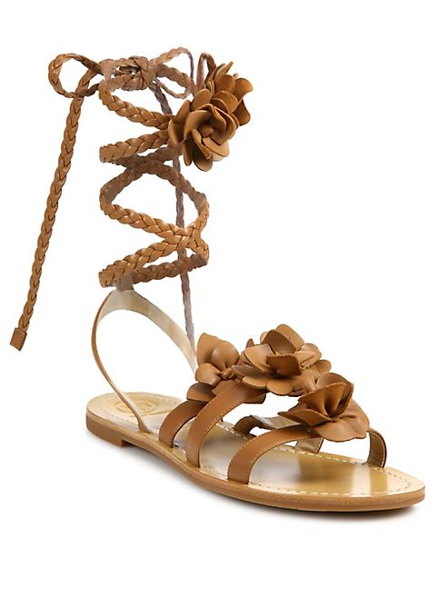 Tory Burch - Blossom Gladiator Leather Sandals