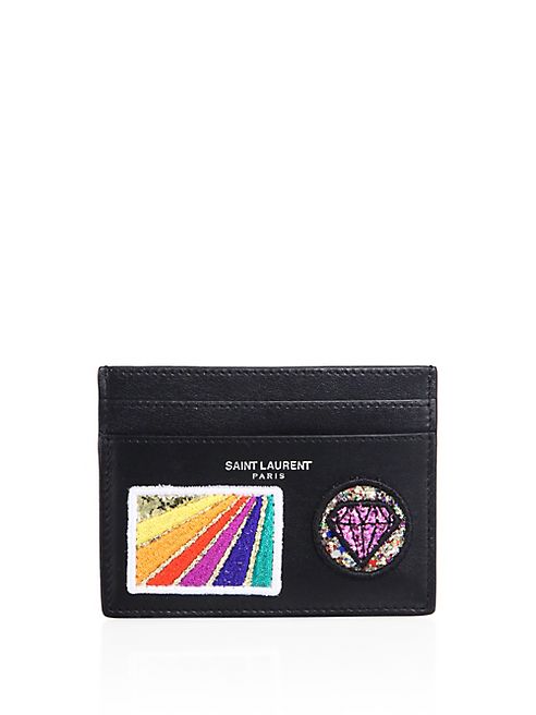 Saint Laurent - Multi Patch   Leather Card Case