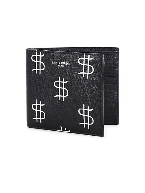 Saint Laurent - Dollar Sign East-West Bi-Fold Wallet