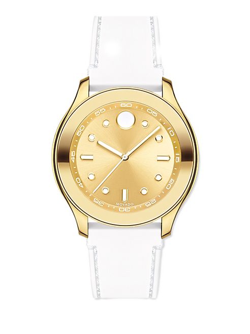 Movado - Bold Goldtone Stainless Steel & Silicone Strap Sport Watch