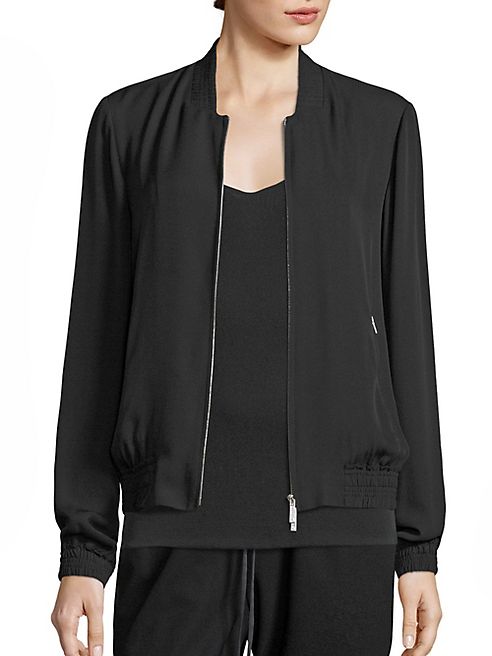 Lafayette 148 New York - Bryant Silk Double Georgette Bomber Jacket