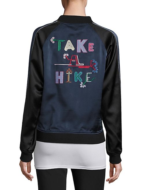 Opening Ceremony - Take A Hike Reversible Silk Varsity Jacket